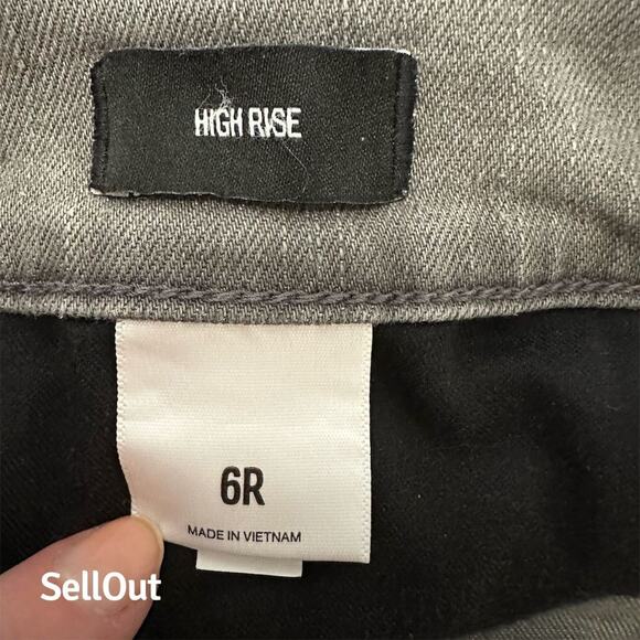 Express Women's High Rise Skinny Gray Denim Jeans Size 6 - Picture 4 of 4